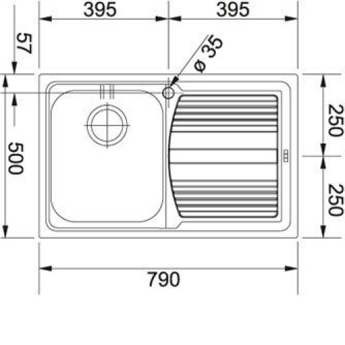 Кухонная мойка FRANKE llx 611 (101.0085.772) полированная левая