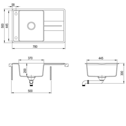 Мойка кухонная Teka Estela 50 B-TQ графит (art.40148081)