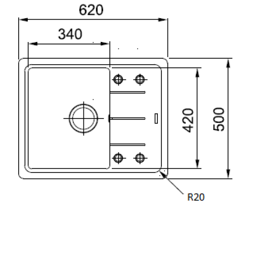 Кухонная мойка FRANKE bfg 611 c (114.0280.847) оникс фрагранит