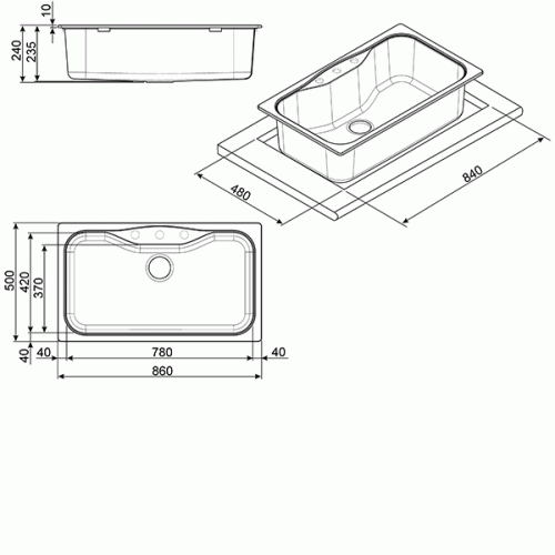 Кухонная мойка SMEG lseg860av-2