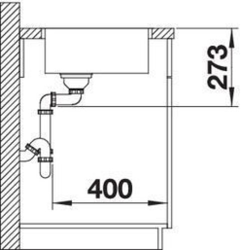 Кухонная мойка Blanco ZEROX 400-IF нерж.сталь Durinox с отв. арм. InFino (арт.523097)