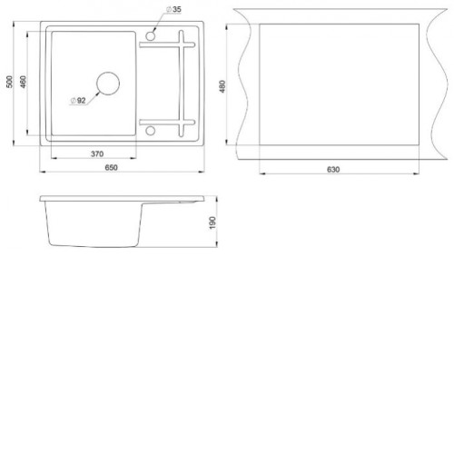Кухонная мойка EMAR EMQ-1650.Q агат