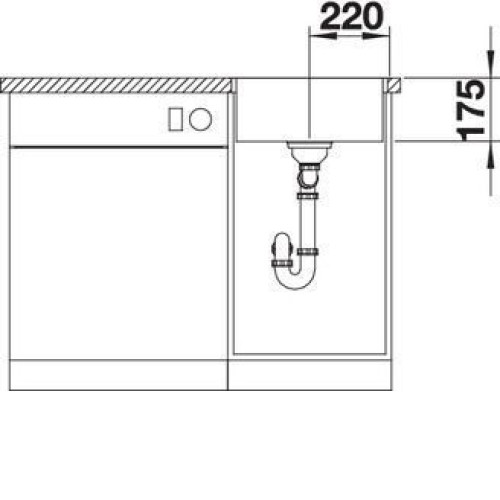 Кухонная мойка Blanco ZEROX 400-IF нерж.сталь Durinox с отв. арм. InFino (арт.523097)