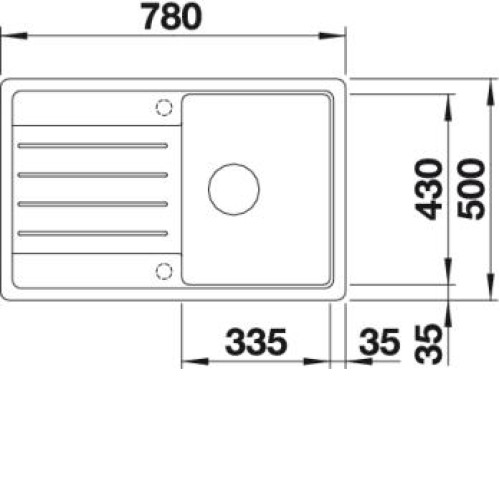 Кухонная мойка BLANCO LEGRA 45S SILGRANIT 522201 антрацит