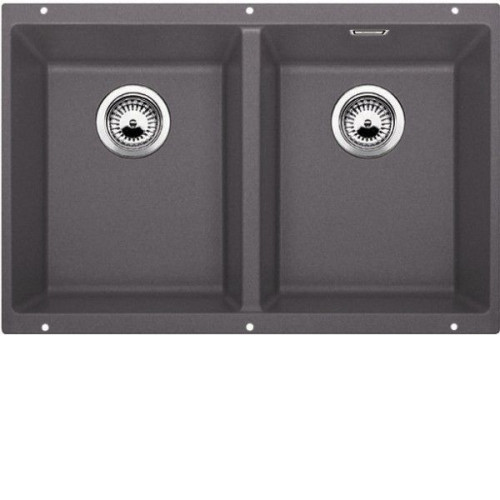 Кухонная мойка BLANCO SUBLINE 350/350-U SILGRANIT 523575 темная скала