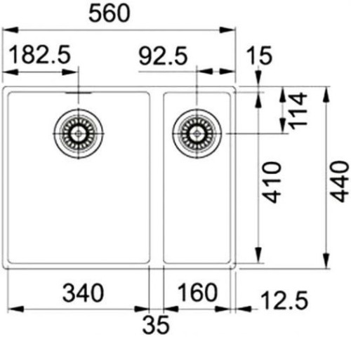Кухонная мойка FRANKE SID 160 оникс (125.0443.362)