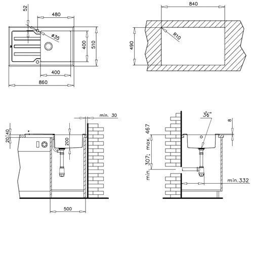 Кухонная мойка TEKA lux 1b 1d 86 white (art.12129012)