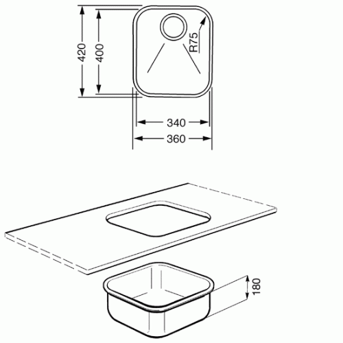 Кухонная мойка SMEG um40