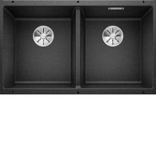 Кухонная мойка Blanco SUBLINE 350/350-U SILGRANIT антрацит с отв.арм. InFino (арт.523574)