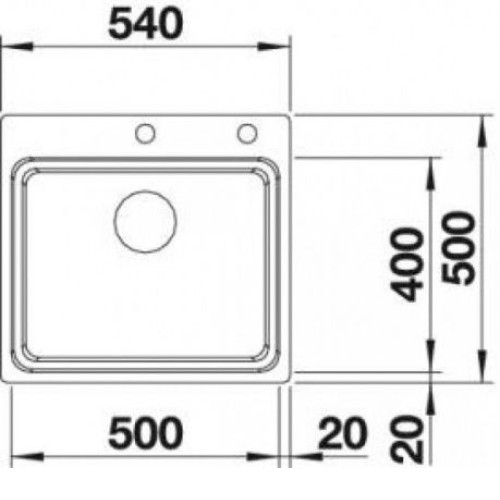 Кухонная мойка Blanco ETAGON 500-IF/A нержавеющая сталь зеркальная полировка 521748