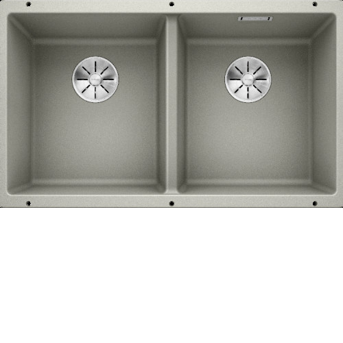 Кухонная мойка Blanco SUBLINE 350/350-U SILGRANIT жемчужный с отв.арм. InFino (арт.523577)