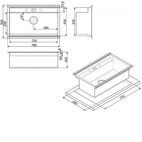 Мойка SMEG VQMX79N2