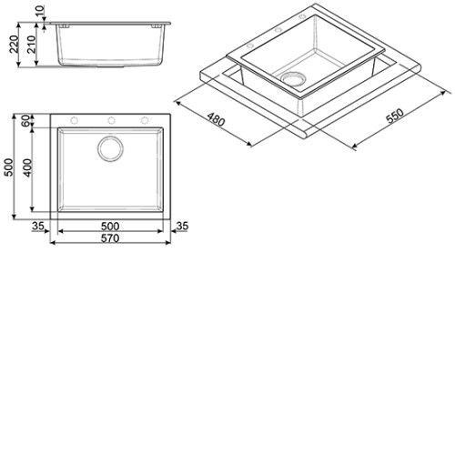 Мойка SMEG VZ57CT