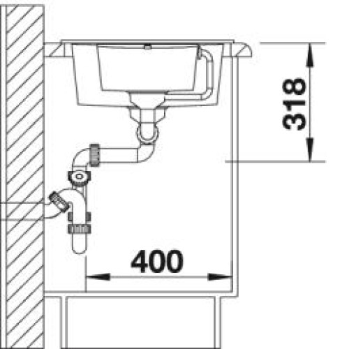 Кухонная мойка BLANCO metra 6s compact (518876)
