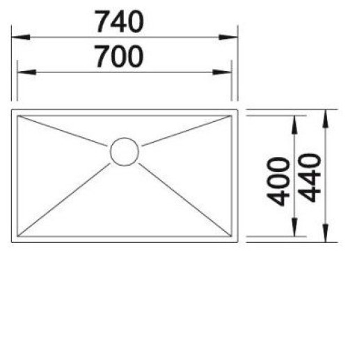 Мойка BLANCO 521593 BLANCO ZEROX 700-U нерж. сталь зеркальная полировка