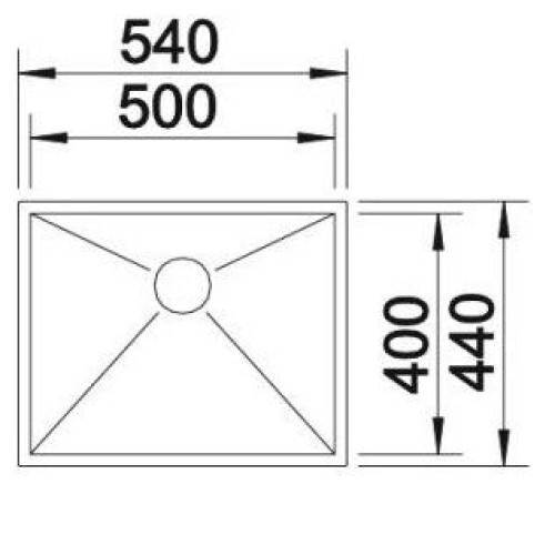 Кухонная мойка BLANCO ZEROX 500-U 521589 нерж. сталь