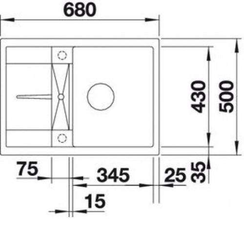 Кухонная мойка BLANCO metra 45s compact (519581)