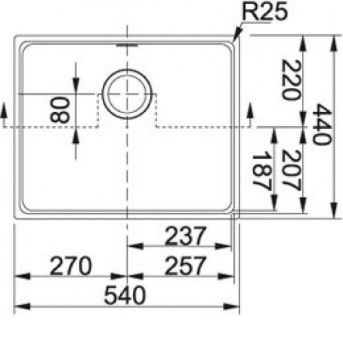 Кухонная мойка FRANKE kbg 110-50 миндаль