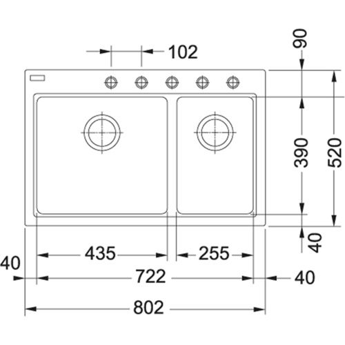 Мойка Franke FIG 620-80 оникс, автомат