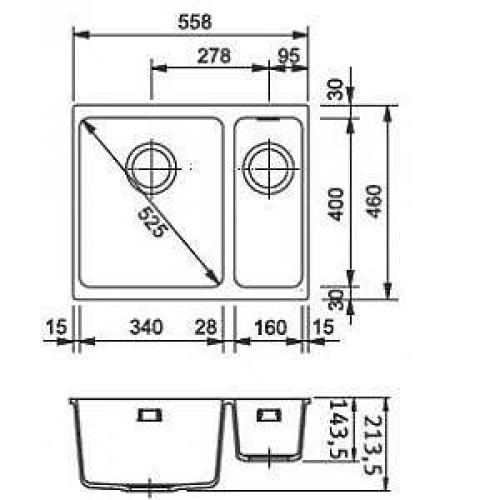 Мойка Franke KBG160подстолешницу,-автомат,сахара (125.0023.800)