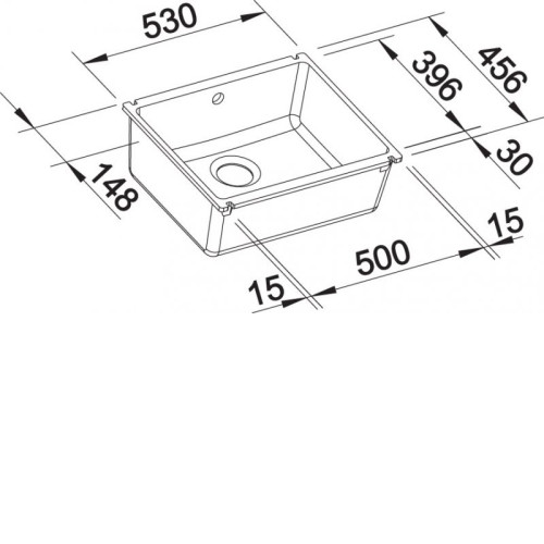 Кухонная мойка BLANCO SUBLINE 500-U 523740 черный