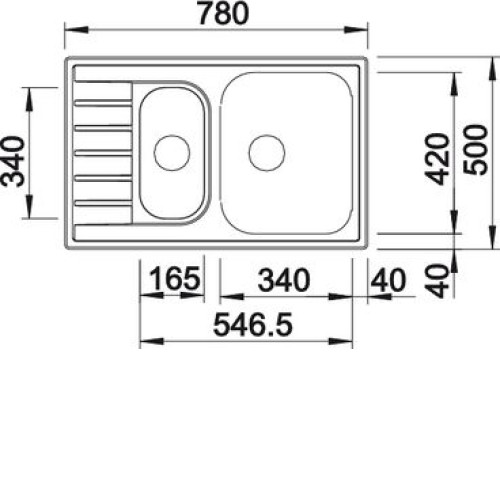 Кухонная мойка BLANCO livit 6 s compact (515117)