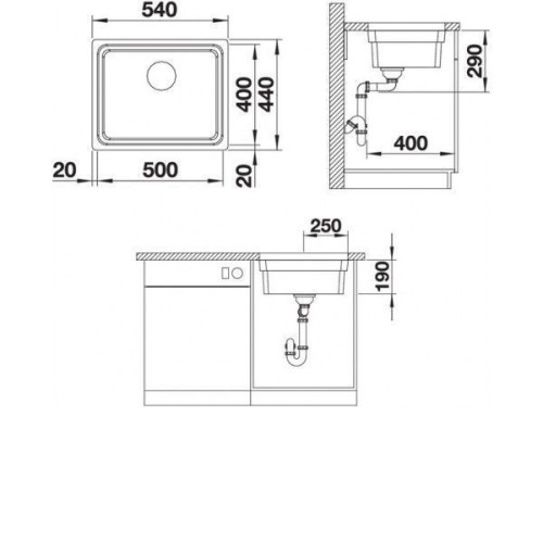 Кухонная мойка BLANCO ETAGON 500-U 522229