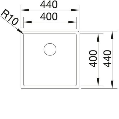 Кухонная мойка BLANCO CLARON 400-U 521573 нерж. сталь