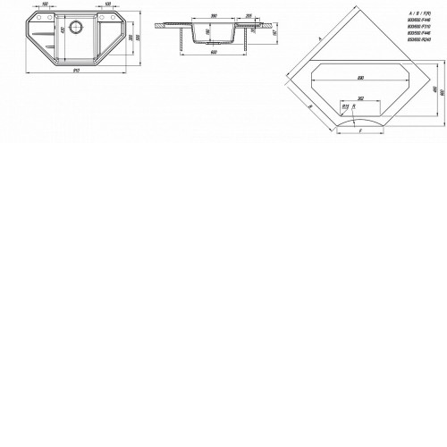 Кухонная мойка BAMBOO Крона 910 черный (29.040.D0910.407)