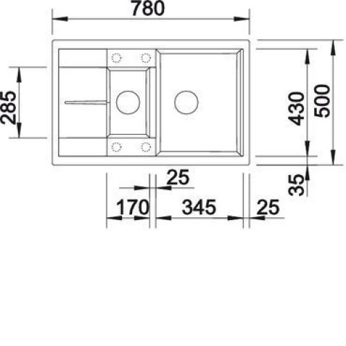 Кухонная мойка BLANCO metra 6s compact (515044)