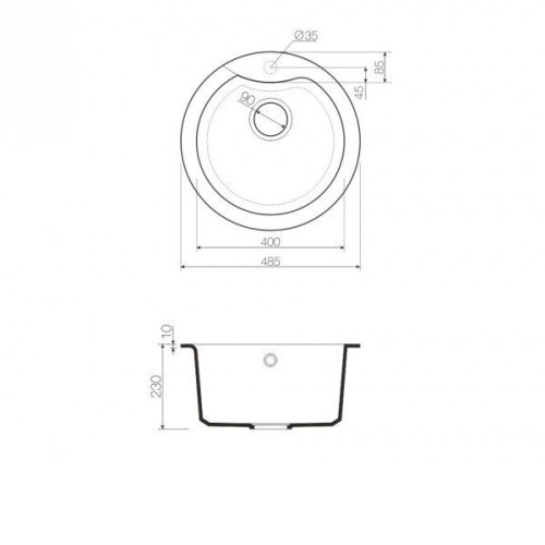 Кухонная мойка OMOIKIRI Yasugata 48R-DC (4993211)