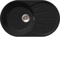 Мойка GRANFEST RONDO GF-R-750L чаша с крылом 750*460мм черный