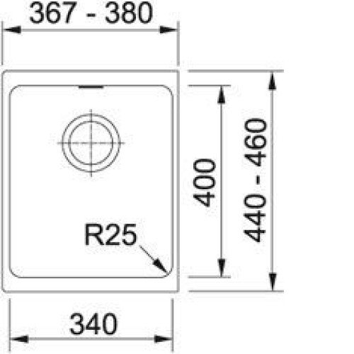 Кухонная мойка FRANKE kbg 110-34 3 5''под ст миндаль (125.0302.779)