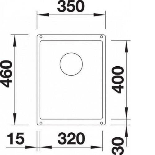 Кухонная мойка BLANCO SUBLINE 320-U 523407 темная скала