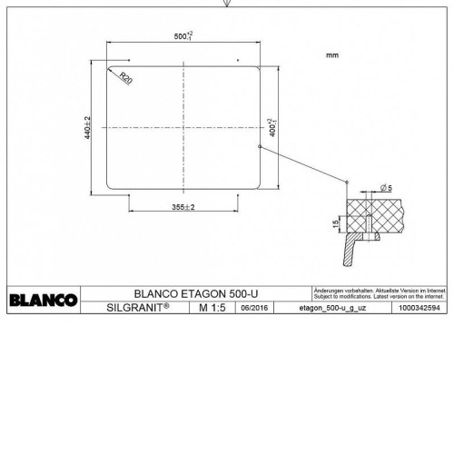 Кухонная мойка BLANCO ETAGON 500-U 522229