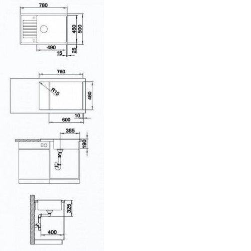 Кухонная мойка BLANCO ZIA XL 6S Compact 523273 антрацит