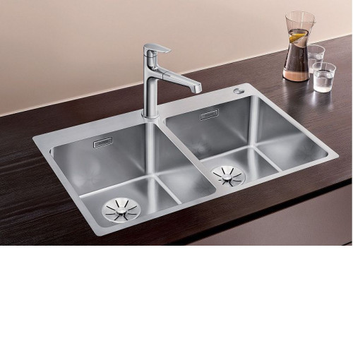 Кухонная мойка Blanco Andano 340/340-IF-A нерж. сталь зерк.полир. с кл.-авт. InFino (арт.522997)