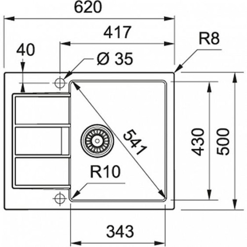 Кухонная мойка FRANKE S2D 611-62/500 цвет сахара