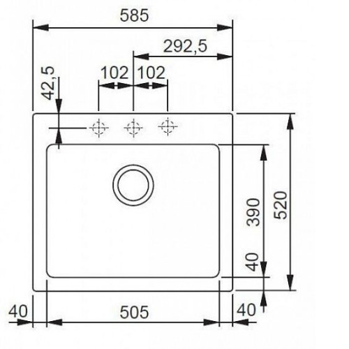 Кухонная мойка FRANKE mrg 610-58 миндаль (114.0313.266)