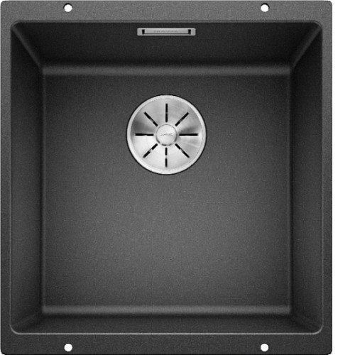 Кухонная мойка Blanco SUBLINE 400-U SILGRANIT антрацит с отв.арм. InFino (арт.523422)