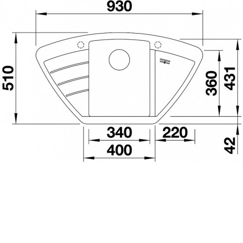 Кухонная мойка BLANCO zia 9e черный (526031)