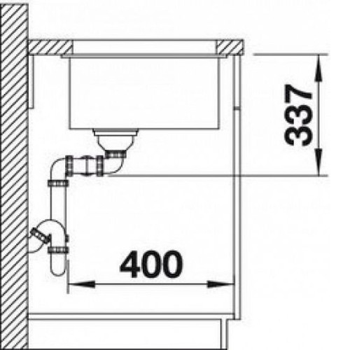 Кухонная мойка Blanco SUBLINE 350/350-U SILGRANIT жемчужный с отв.арм. InFino (арт.523577)