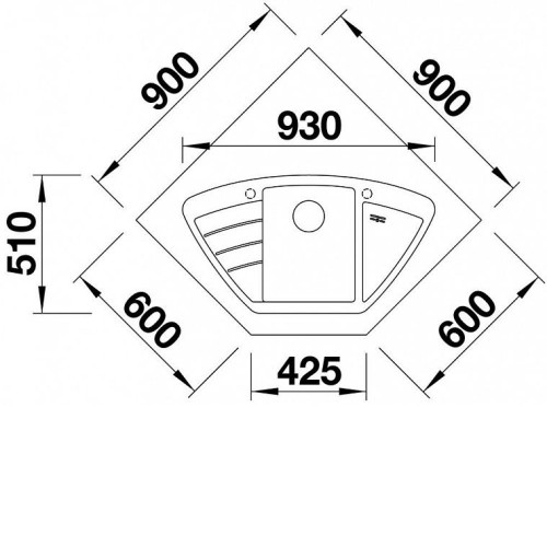 Кухонная мойка BLANCO zia 9e черный (526031)
