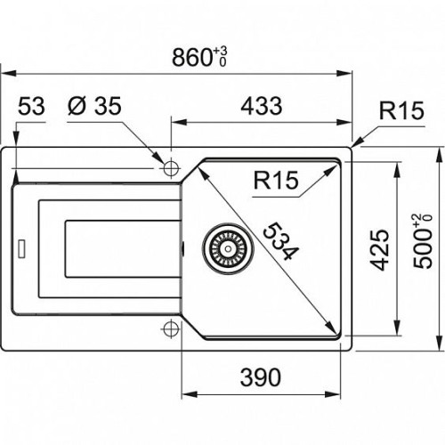 Кухонная мойка FRANKE OID 611-78 серый