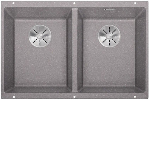 Кухонная мойка Blanco SUBLINE 350/350-U SILGRANIT алюметаллик с отв.арм. InFino (арт.523576)