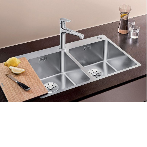Кухонная мойка Blanco Andano 340/340-IF-A нерж. сталь зерк.полир. с кл.-авт. InFino (арт.522997)