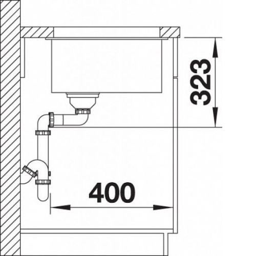 Кухонная мойка Blanco SUBLINE 700-U Level SILGRANIT темная скала с отв.арм. InFino (арт.523539)
