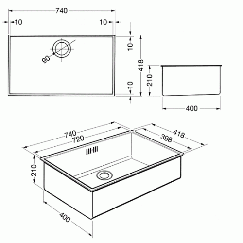 Кухонная мойка SMEG vstq72-2
