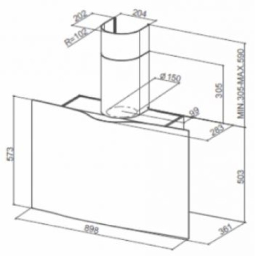 Вытяжка FABER 110.0324.954 veil bk a90