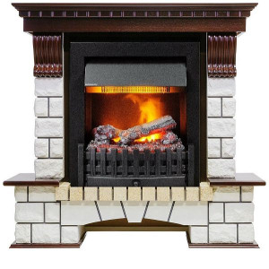 Камин DIMPLEX pierre luxe под danville delux black (темный дуб)